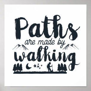 Poster Passo da Manhã da Cotação de Caminhada Inspirac