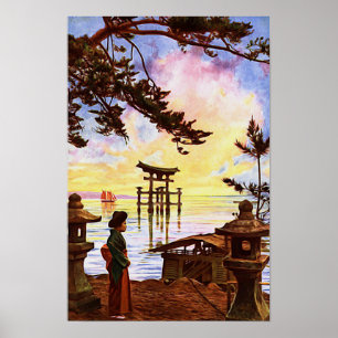 Poster Passo do Xingu para Pintura Oriental em Água