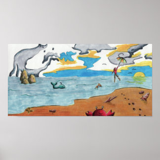 Poster Passo dos Guarda-chuvas pelo Oceano