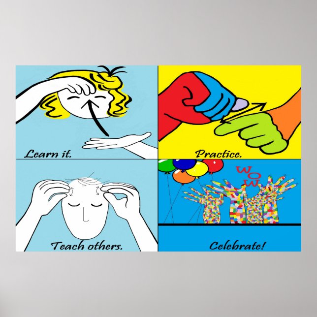 Poster Passos ASL para o sucesso (Frente)