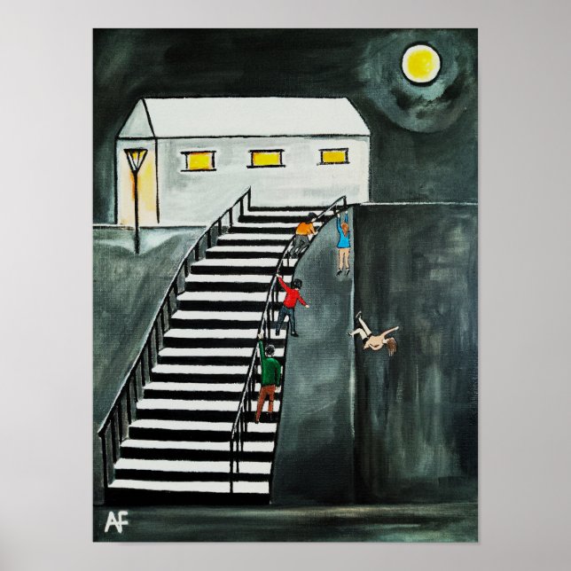 Poster Passos Desnecessários Pintura de Alfred Fox (Frente)
