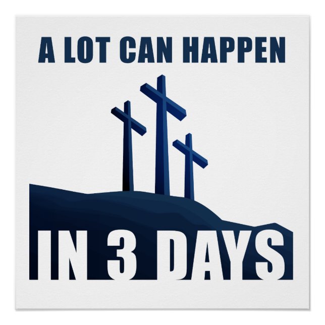 Pôster Passover Páscoa Cruz de Jesus - Muita coisa pode a (Frente)