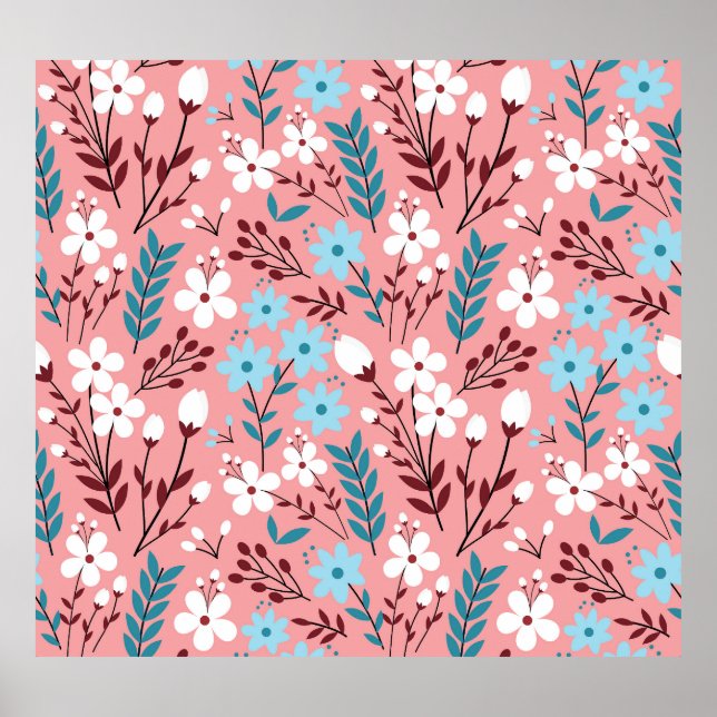 Poster Pasta Cor-de-rosa sem costura. (Frente)