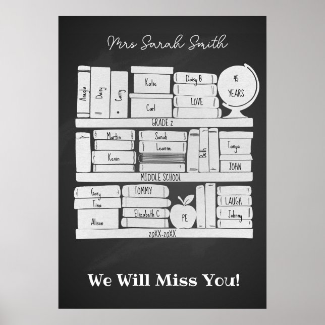 Poster Pasta de bolso do livro de professores da escola i (Frente)