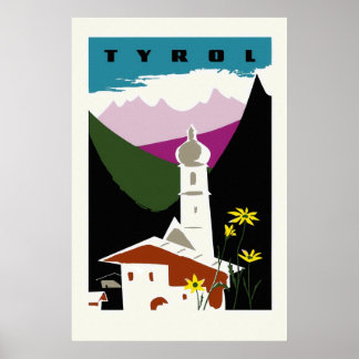 Pôster Pasta de óleo retrorreflector desenho Tyrol Austri