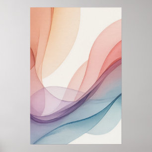 Poster Pastéis Fluídos