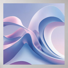Poster Pastel Abstrato Wave Art - Design digital sossegan