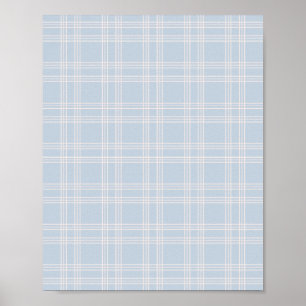 Poster Pastel Blue Gingham