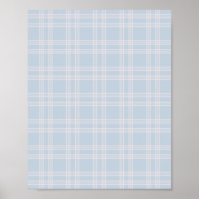 Poster Pastel Blue Gingham (Frente)