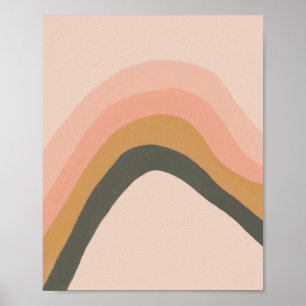 Poster Pastel Blush Cor-de-rosa Arco-Íris Decência inic