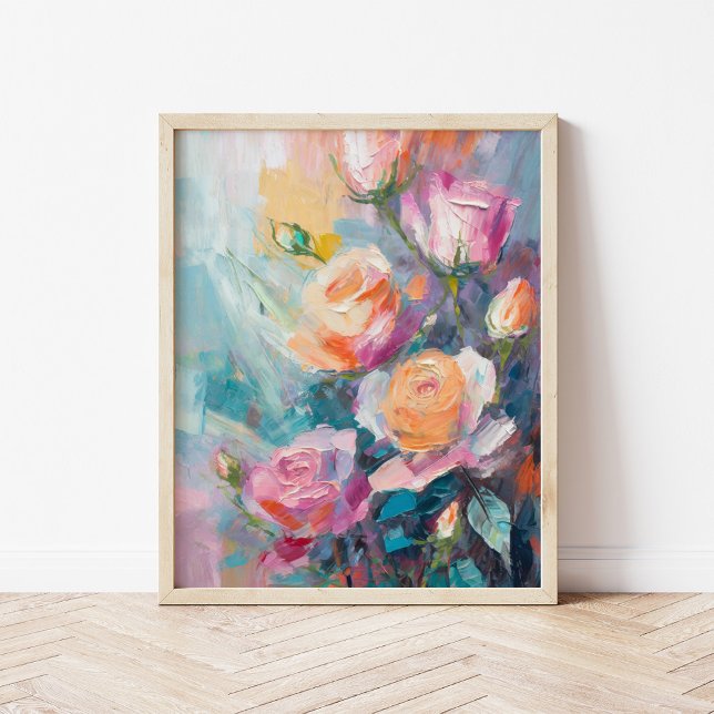 Poster Pastel Floral Modern Impressionista (Criador carregado)
