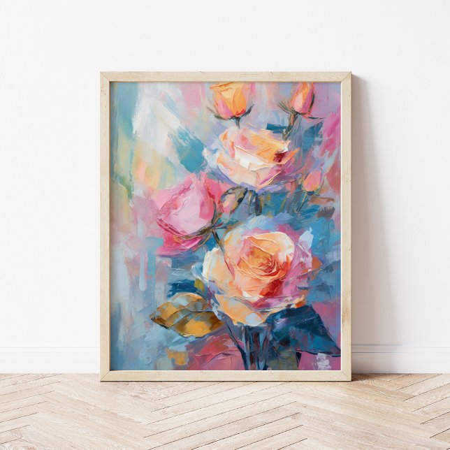 Poster Pastel Floral Modern Impressionista (Criador carregado)
