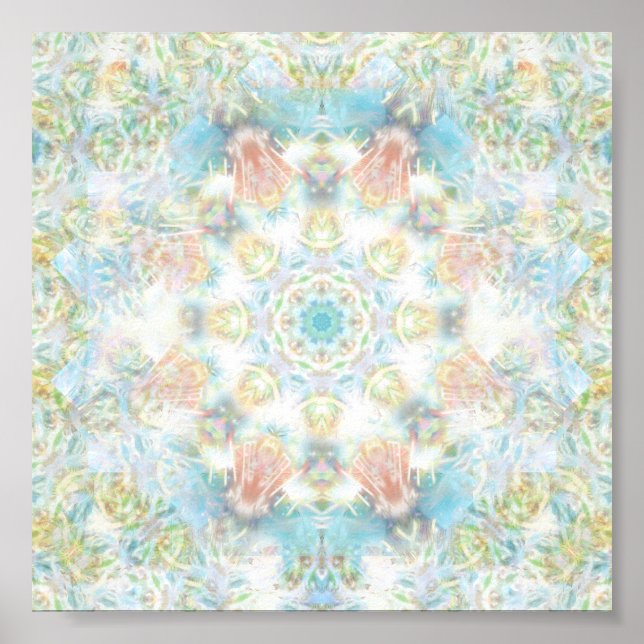 Pôster Pastel Flower Mandala (Frente)