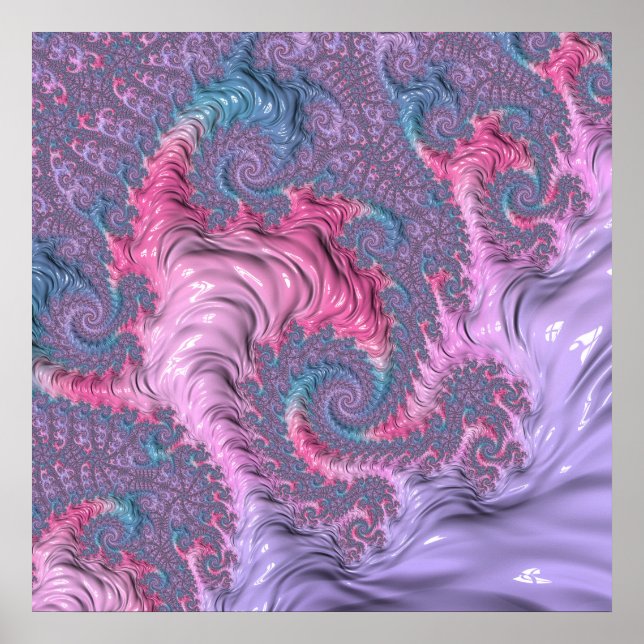 Poster Pastel Fractal (Frente)