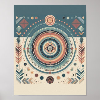 Poster Pastel Geométrico Boho Art