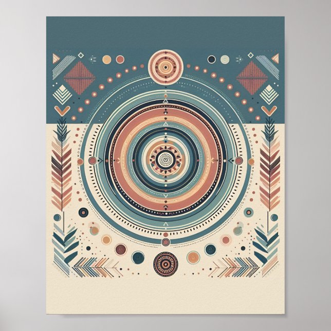 Poster Pastel Geométrico Boho Art (Frente)
