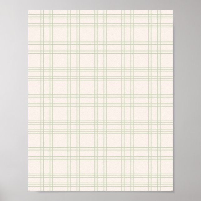 Poster Pastel Green E Cream Gingham (Frente)