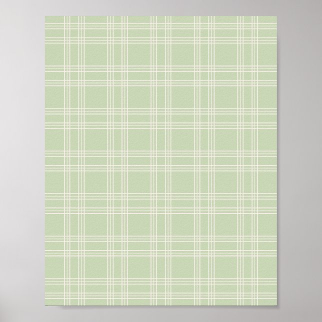 Poster Pastel Green Gingham (Frente)