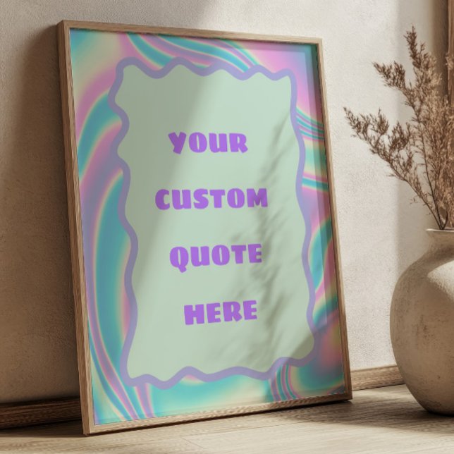 Poster Pastel Lavender, Pink & Blue Custom Quote (Criador carregado)
