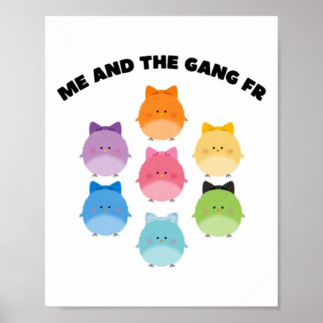 Poster Pastel Páscoa Funny Homies Meme Cute Ba (Frente)
