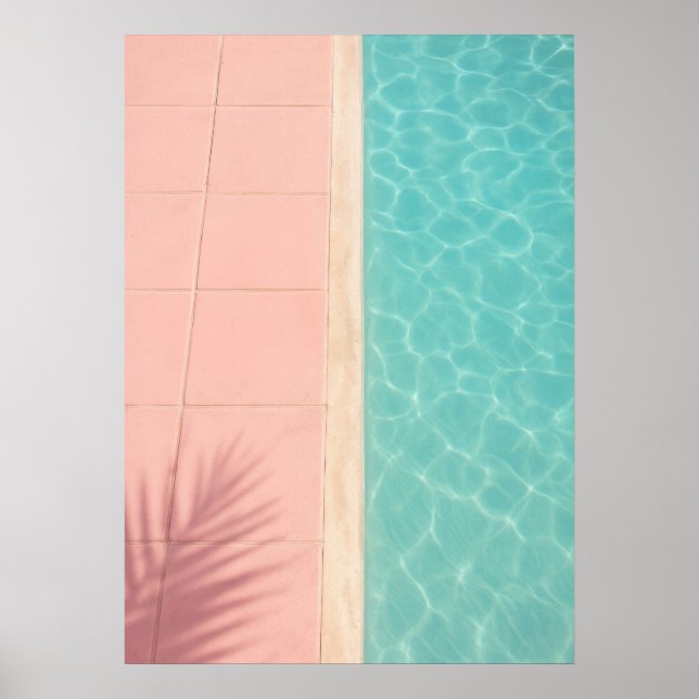 Poster Pastel Poolside Geometry – Minimal Summer (Frente)