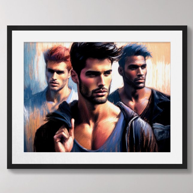 Poster Pastel Sketch Attrative Men (Criador carregado)