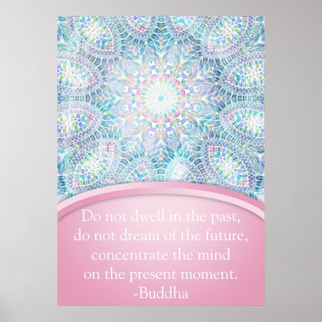 Poster Pastel Snowflake Mandala (Frente)