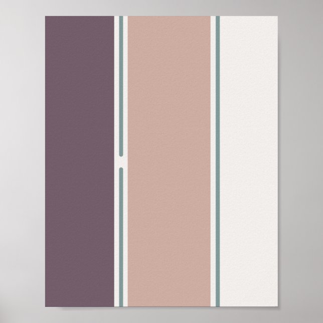Poster Pastel Stripes-2 – Minimal Vertical Stripe Art (Frente)