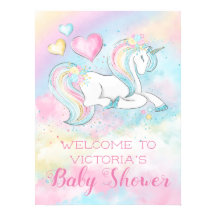 Pastel Unicorn Baby Shower Invitations