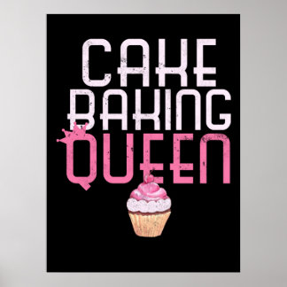 Poster Pastelaria de Cupcake de rainha de bolos