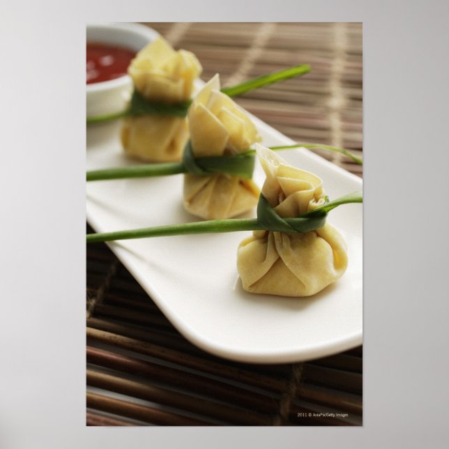 Poster pastilhas wanton com molho picante branco (Frente)