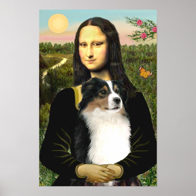 Poster Pastor australiano (tri) e Mona Lisa (Frente)