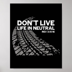 Poster Pastor Cristão Entusiasta de Carros - Não Viva a V