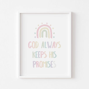 Poster Pastor de aquarela Deus cumpra suas promessas post