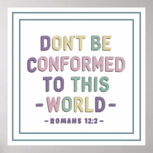 Poster Pastor Não Se Conformedem A Este Mundo Romanos 12 