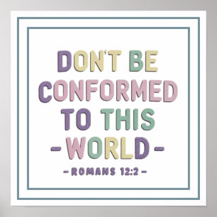 Poster Pastor Não Se Conformedem A Este Mundo Romanos 12 
