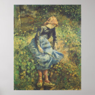 Poster Pastores de Camille Pissarro, Vintage Fine Art