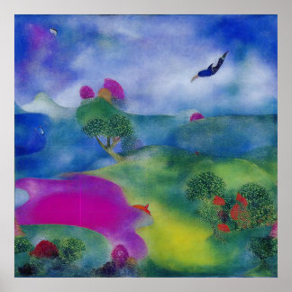 Poster Pastura Impressionista Moderna pelo Mar