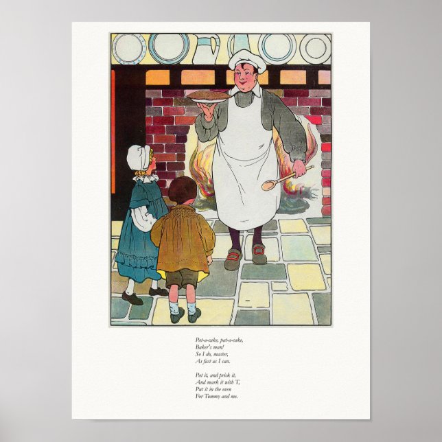 Poster Pat-a-cake, pat-a-cake, homem de Baker (Frente)