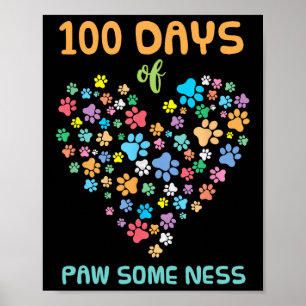 Poster Pata De Cães 100 Dias De Pata Escolar Animal Algum