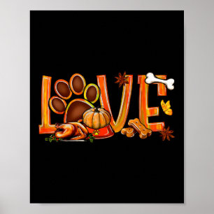 Poster Pata De Cão De Amor Imprime Turca Pumpkin Cai No O