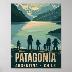 Poster Patagonia Argentina Chili Viagens vintage Place