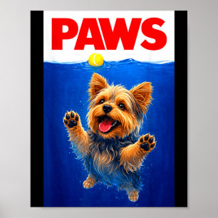 Poster Patas de novidade fofas do Yorkshire Terrier