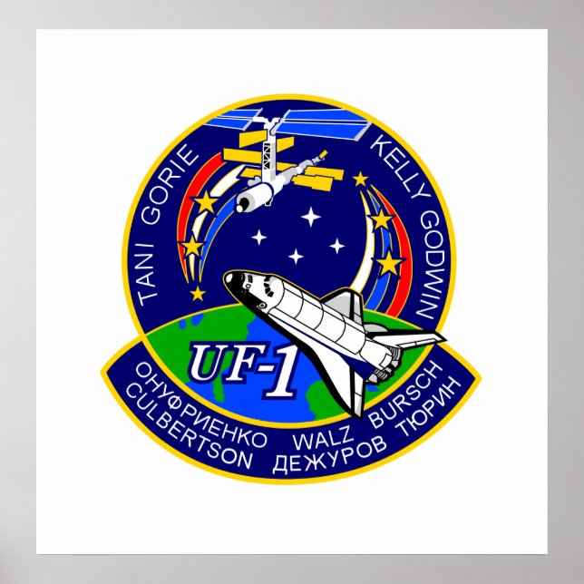 Pôster Patch de Missão da NASA STS-108 Shuttle (Frente)