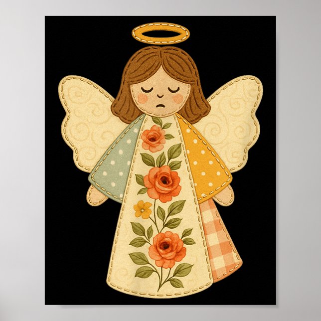 Poster Patchwork Angel Cozy Christmas &amp; Christian Des (Frente)