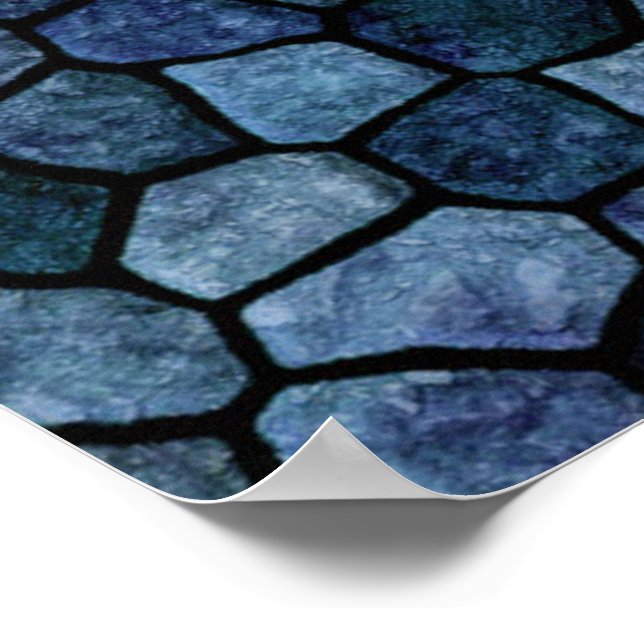 Poster Patchwork Cobbsbbsb Terrazo Pat de Lagoa Azul (Borda)