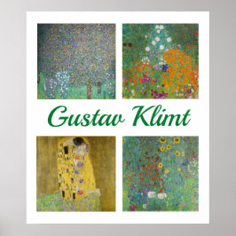 Poster Patchwork de obras de arte do Gustav Klimt