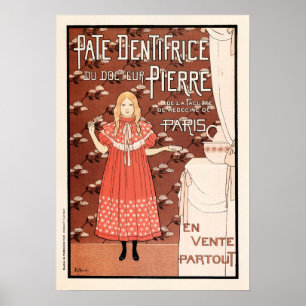 Poster PATE DENTIFRICE Francês Pasta de dente de Paris