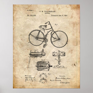 Poster Patente da bicicleta