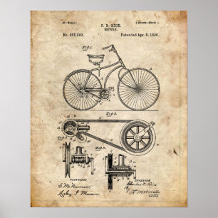 Poster Patente da bicicleta
